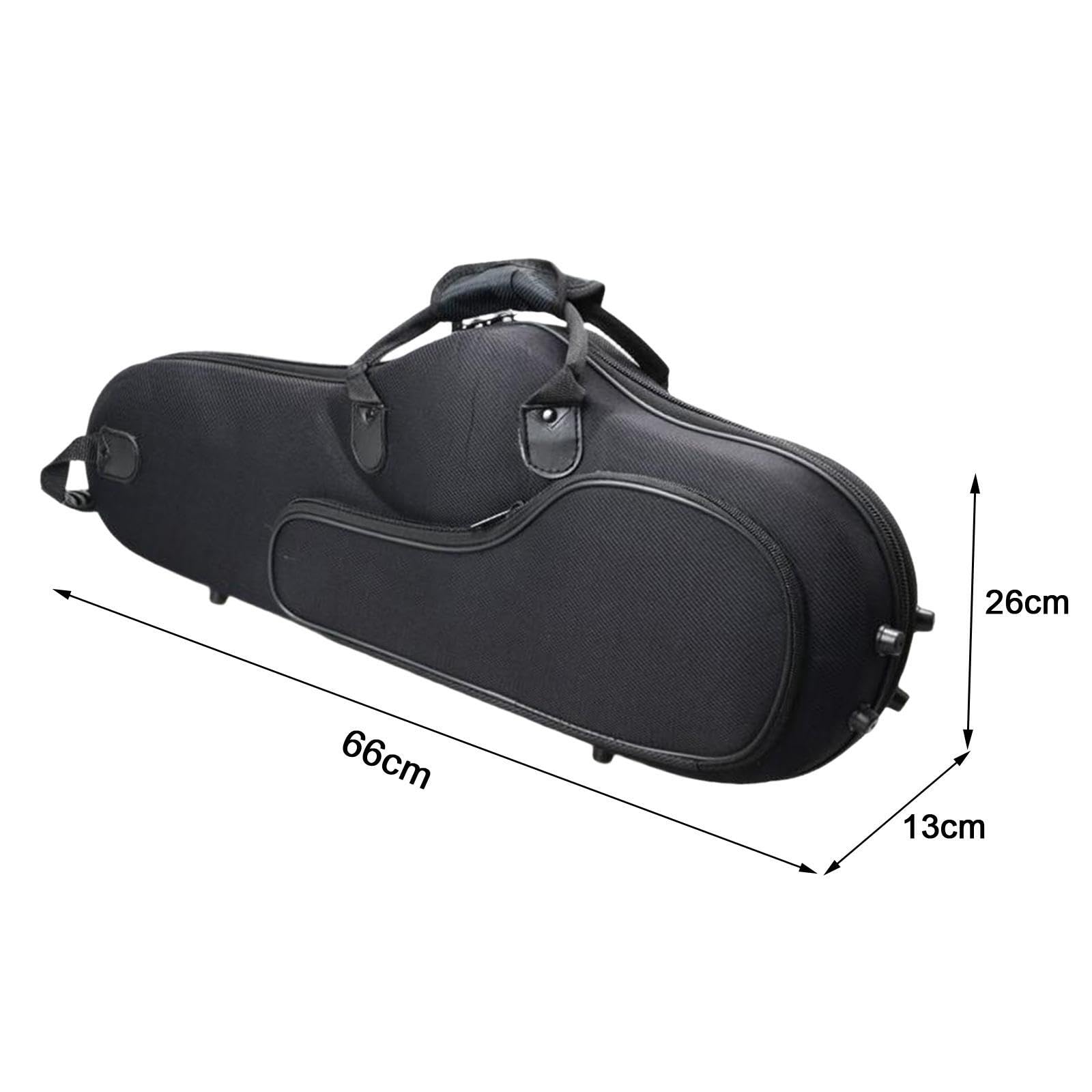 Robuste, stoßfeste Saxophontasche mit Tragegriff und verstellbaren Gurten. Ideal für Musikbegeisterte, Notizbücher und weiteres Zubehör. Die Aufbewahrungstasche ist ein perfektes Geschenk für