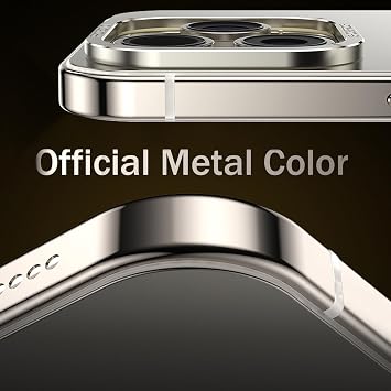 Case for iPhone 16 Pro Max/16 Pro, Aerospace-Grade Titanium Case with Soft Silicone Inner Lining [Compatible with MagSafe] Original Color Finish