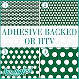 Forest Green & White POLKA DOTS PATTERN #5 Basic Colors Heat Transfer or Adhesive Vinyl CHOOSE YOUR