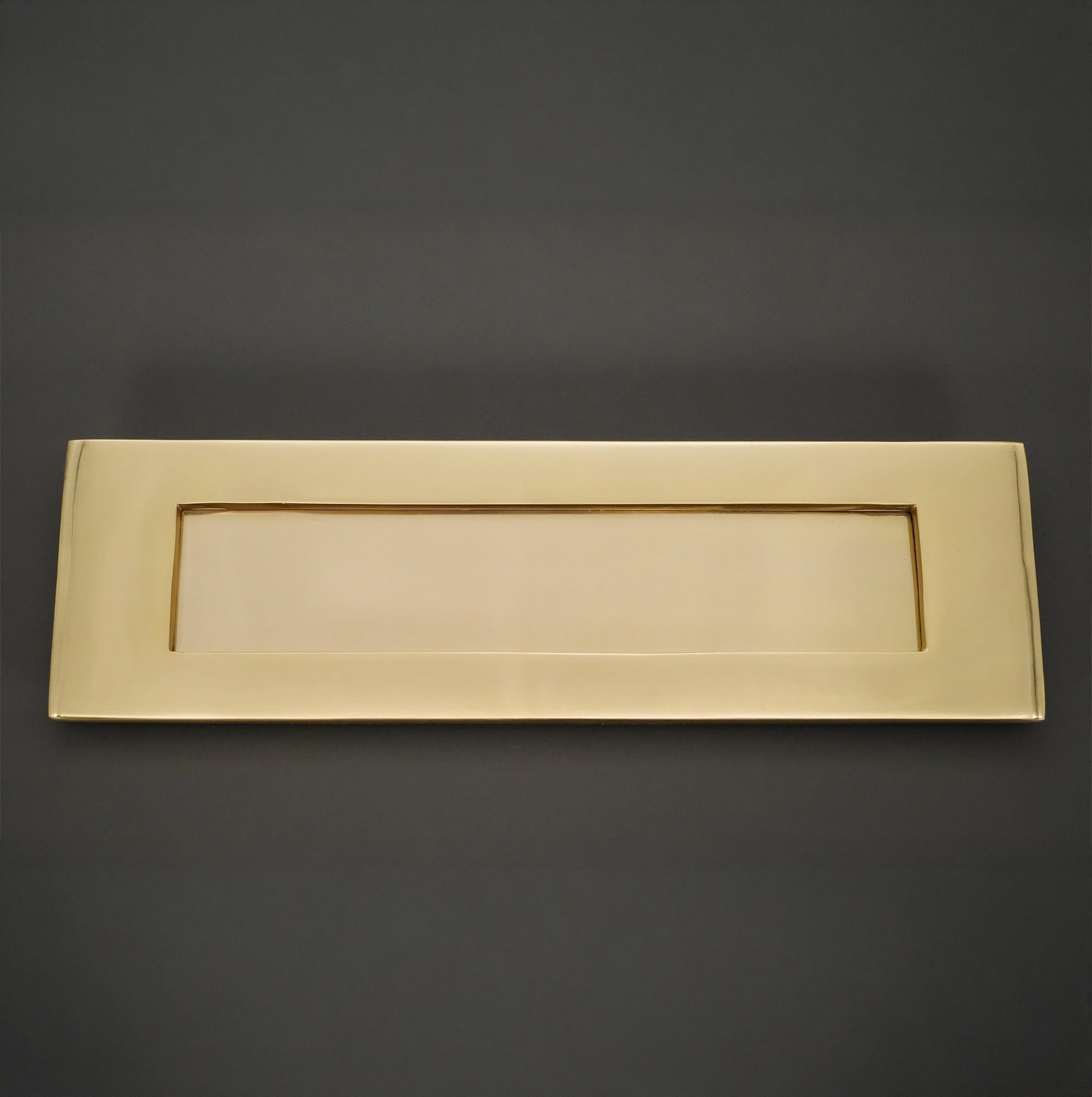 Infinity Decor Placa para buzón postal de estilo victoriano de 250 mm, latón pulido, ideal para puertas interiores y exteriores
