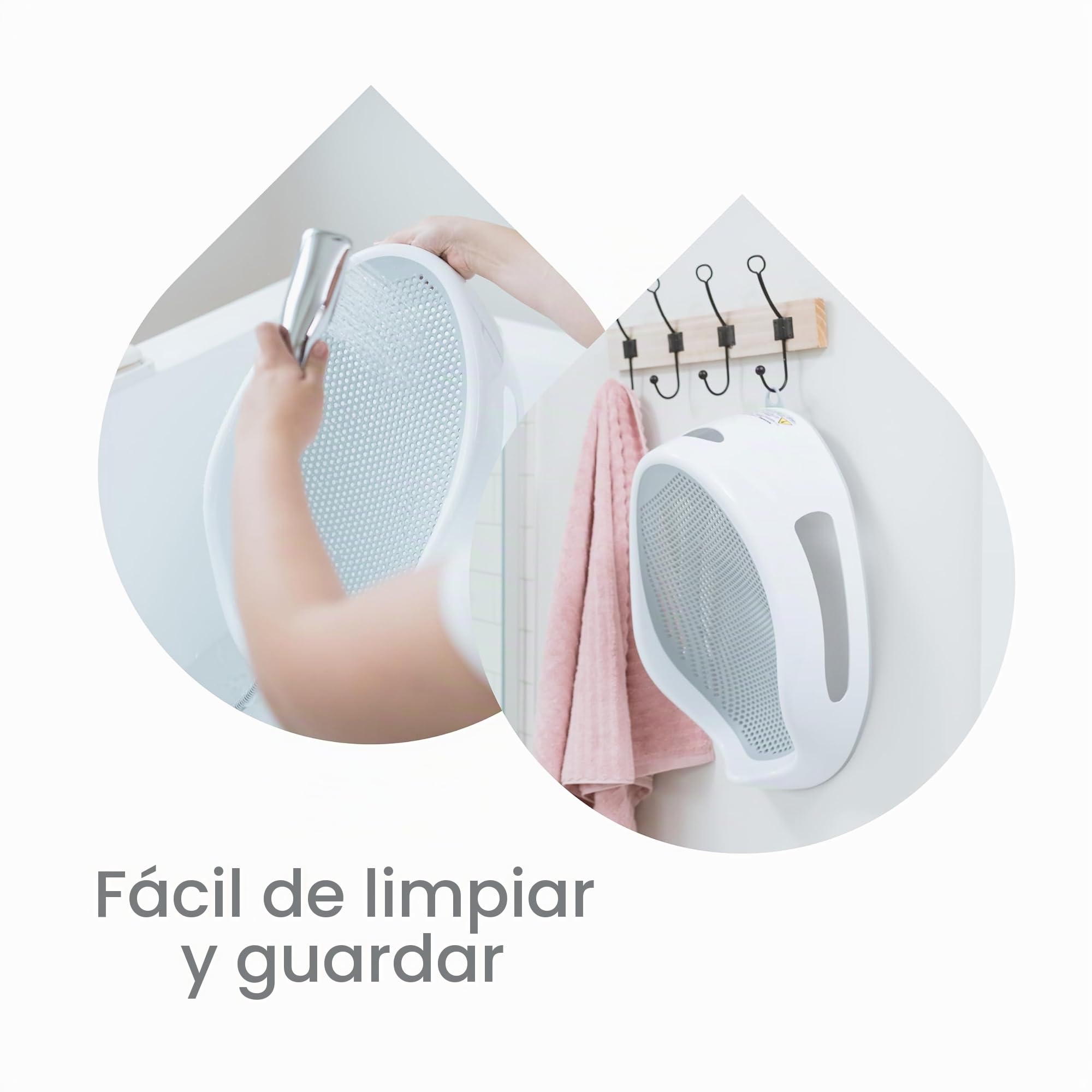 Angelcare - Soporte de baño para bebé. gris