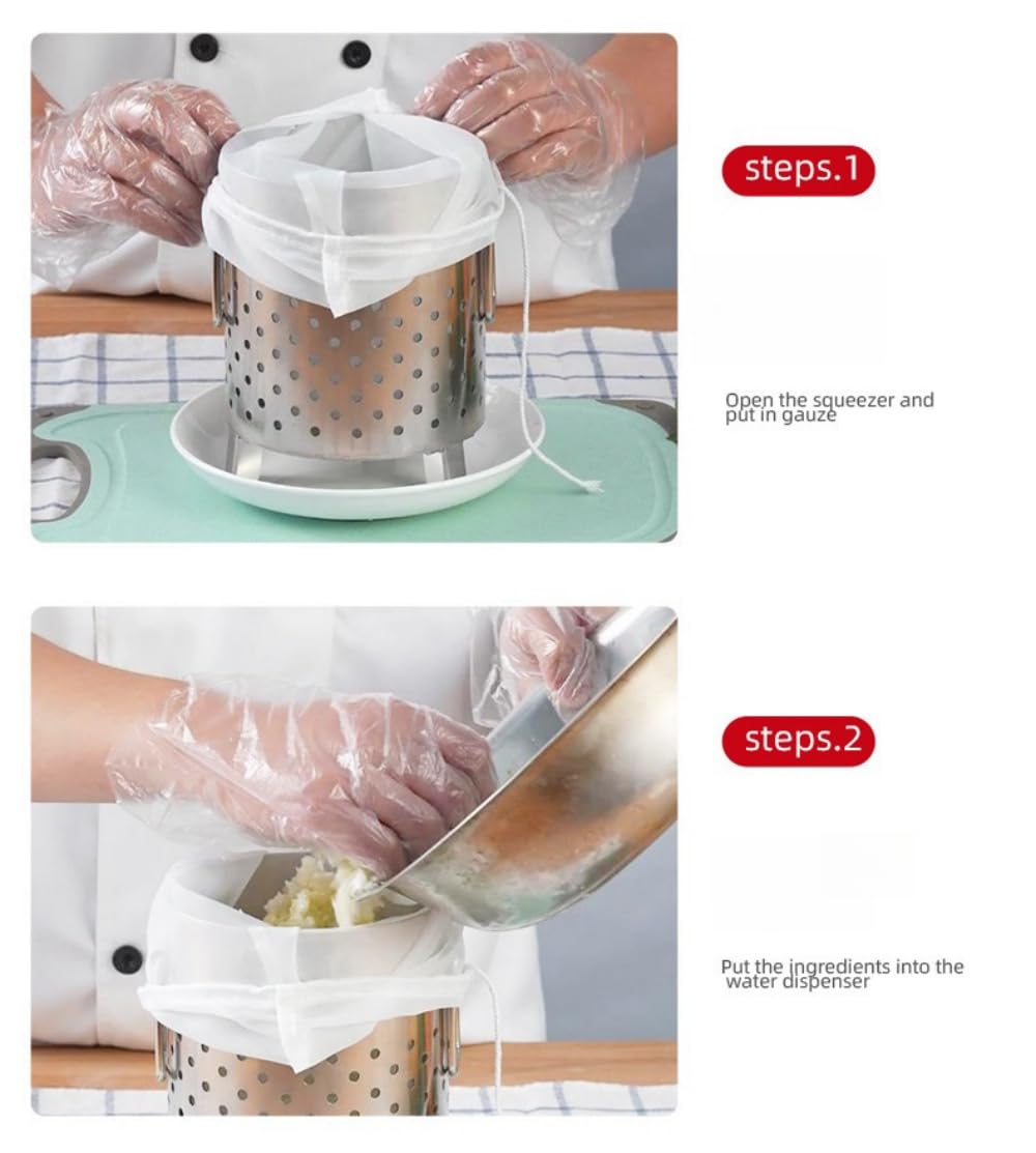 Amazon｜NIGOEステンレス製水絞り器、家庭用餃子野菜餡用野菜絞り器