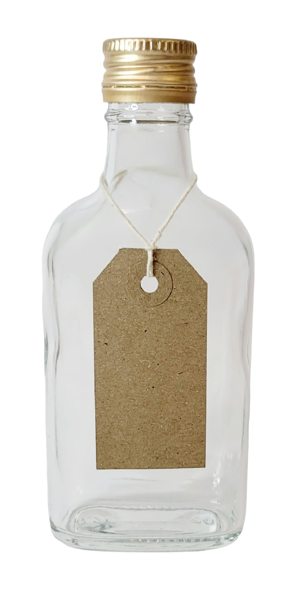 DIAH DO IT AT HOME Glass Bottles Flask 200ml with Gold Screw Caps and Tags Set of 10 Home Brewing Storage DIY Craft