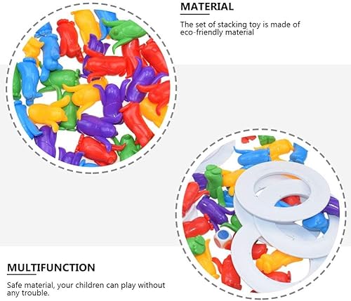 Miniatura 3 de TOYANDONA Pingüino Bloque de construcción de juguete Pingüino Torre apilamiento creativo Juguetes de apilamiento de habilidades motoras finas Juegos