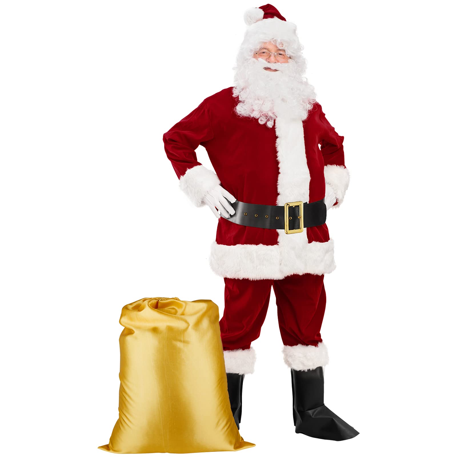 Buy Santa Claus Costume Men's Deluxe Santa Costume Adults Santa Suit