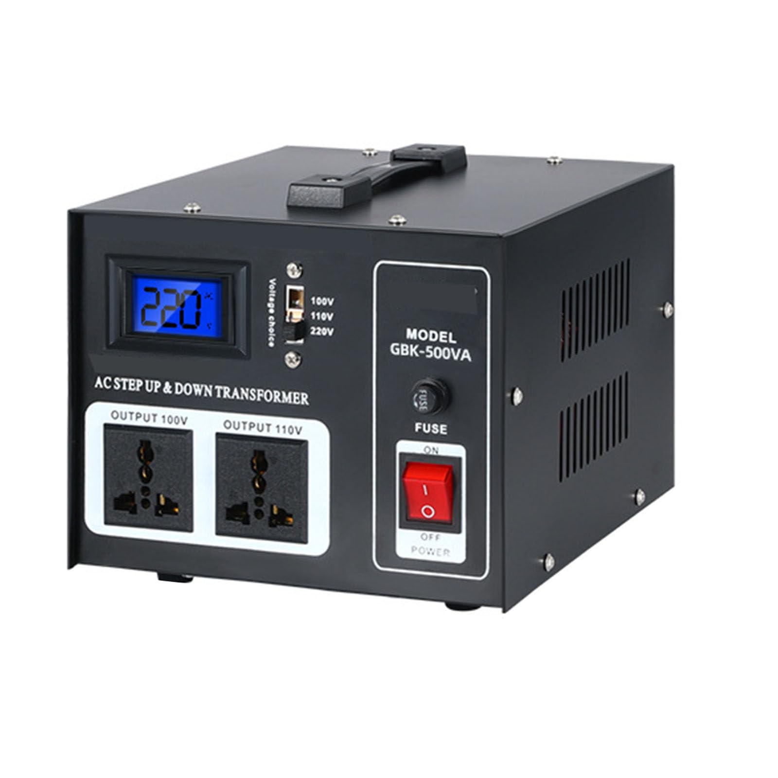 Transformador de aislamiento de seguridad monofásico totalmente de cobre, 220V a 110V, fuente de alimentación de conversión de Audio para enseñanza Experimental,500W