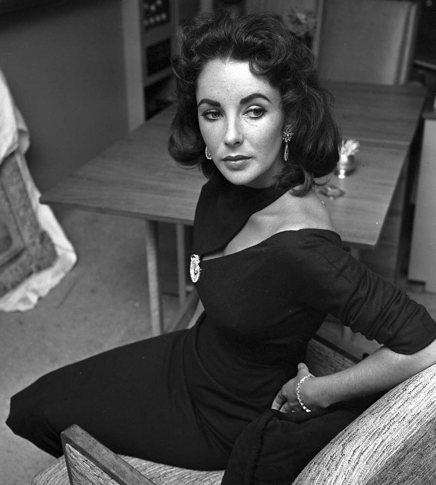 elizabeth taylor black dress Amazon.com: Posterazzi DAP17843 Elizabeth Taylor-Black Dress/Sitting at Table Photo Print, 8 x 10, Multi: Posters & Prints