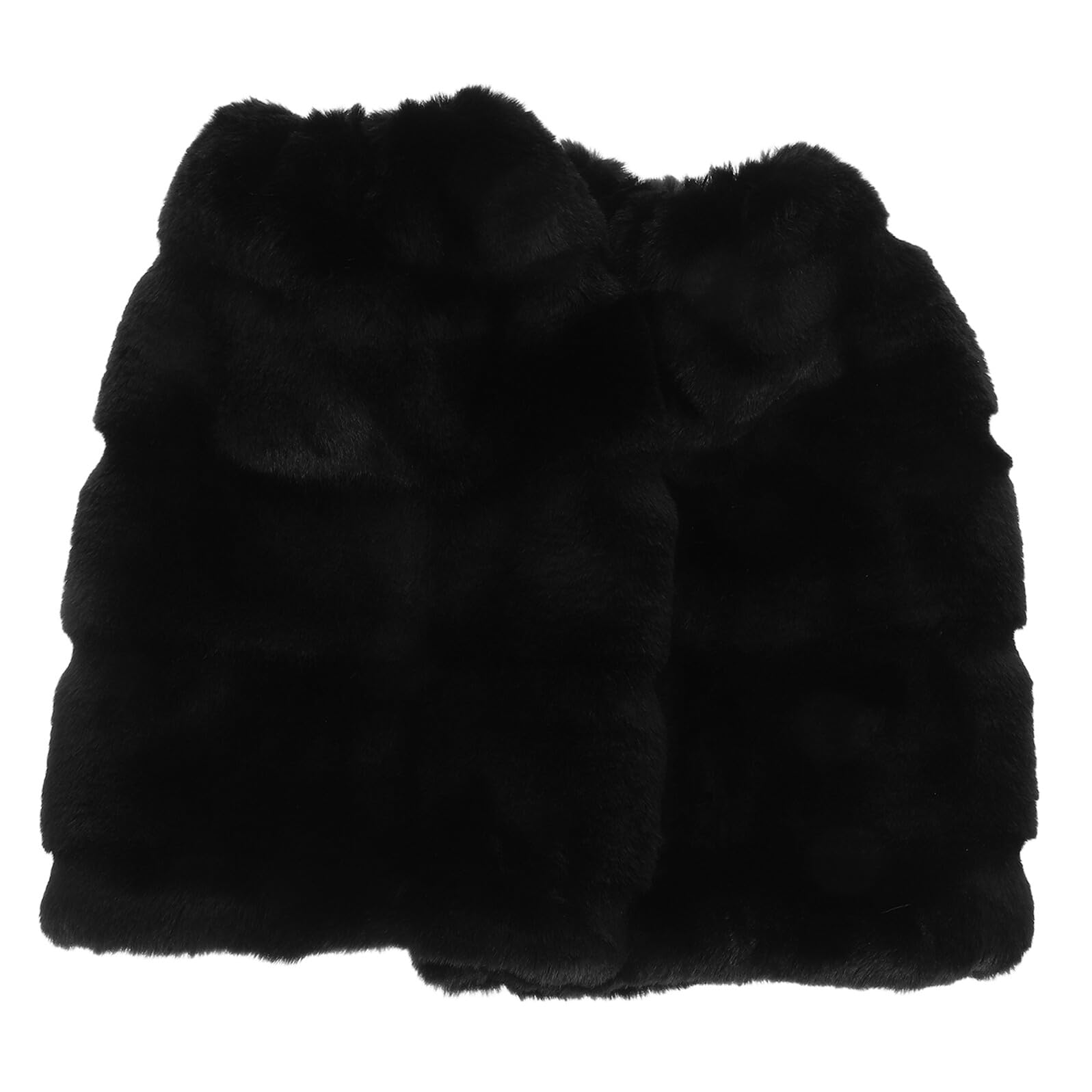YARNOW Calentadores de Piernas de Piel Sintética para Mujer, Negro