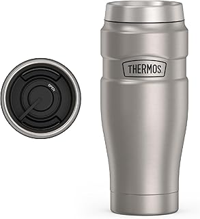 THERMOS Stainless King Vacuum-Insulated Travel Tumbler, 16 Ounce, Matte Steel