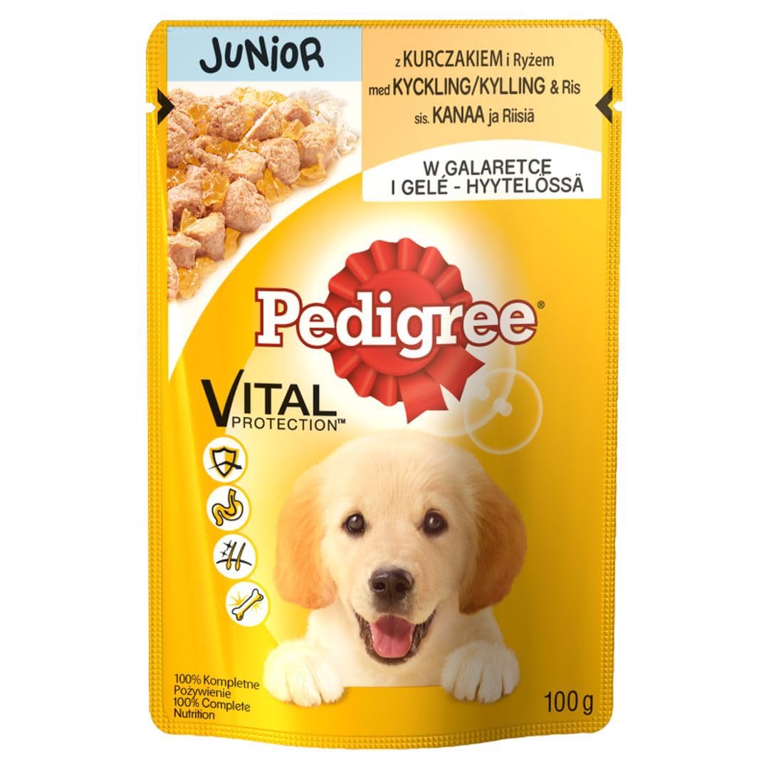 Pedigree Vital Protection Junior Vollnahrung mit Huhn und Reis in Gelee 100 g