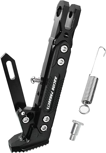 Miniatura 12 de Soporte de trípode para motocicleta, soporte de trípode de aluminio universal, soporte lateral de pie modificado, accesorios de motocicleta (dorado)