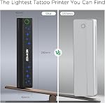 NEWYES Tattoo Stencil Imprimante sans fil Portable Kit d'imprimante de tatouage Thermal Machine de tatouage pour les artistes de tatouage & Débutants, Matte Effect Effacer l'impression, Compatible avec téléphone portable, Pad, PC | Pour les artistes de tatouage & Débutants, Matte Effect Effacer l'impression