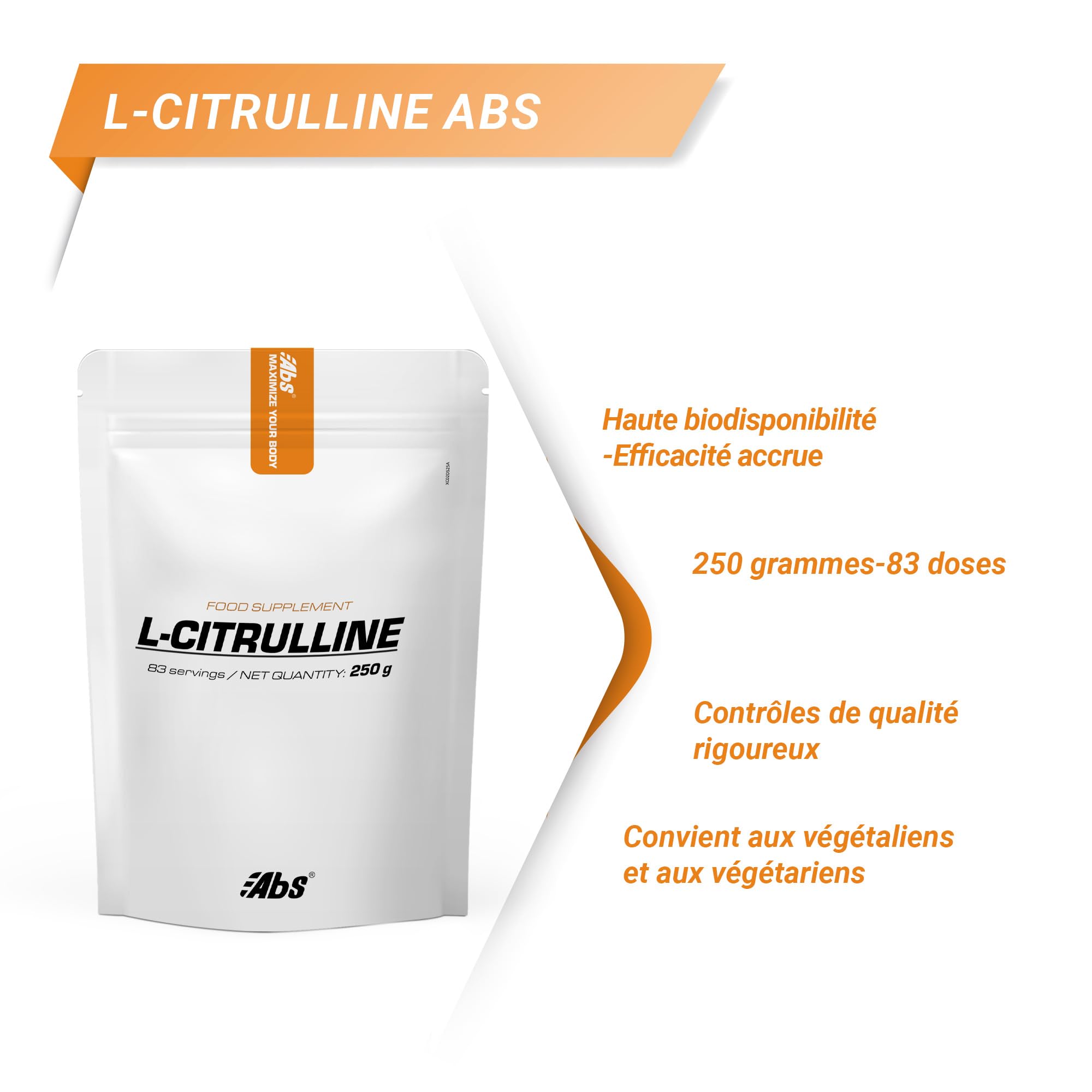 L-CITRULLINE EN POUDRE * 83 portions / 250 g * Vasodilatateur, récupération après l’exercice physique, performance