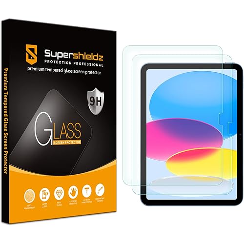 Supershieldz (2 Pack) Designed for iPad (A16) 11 inch 2025 (11th Gen) / iPad 10th Generation 10.9 inch 2022 Screen Protector, (Tempered Glass) Anti Scratch, Bubble Free