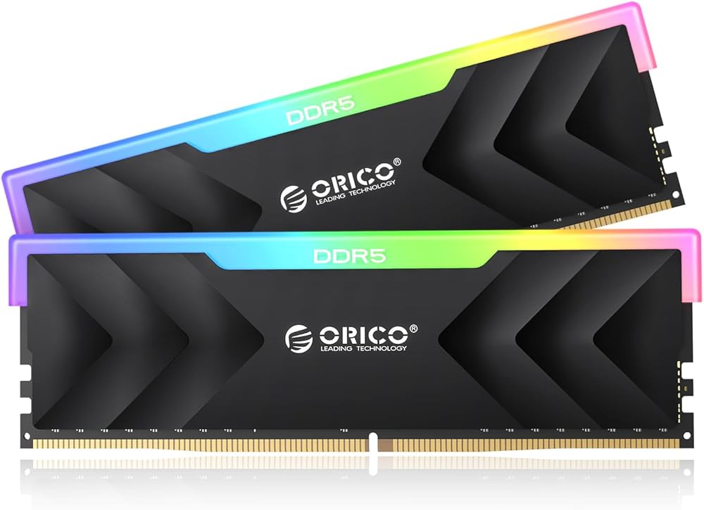 ORICO Raceline Neon DDR5 RAM 32GB (2x16GB) 7200MHz CL34, Memoria