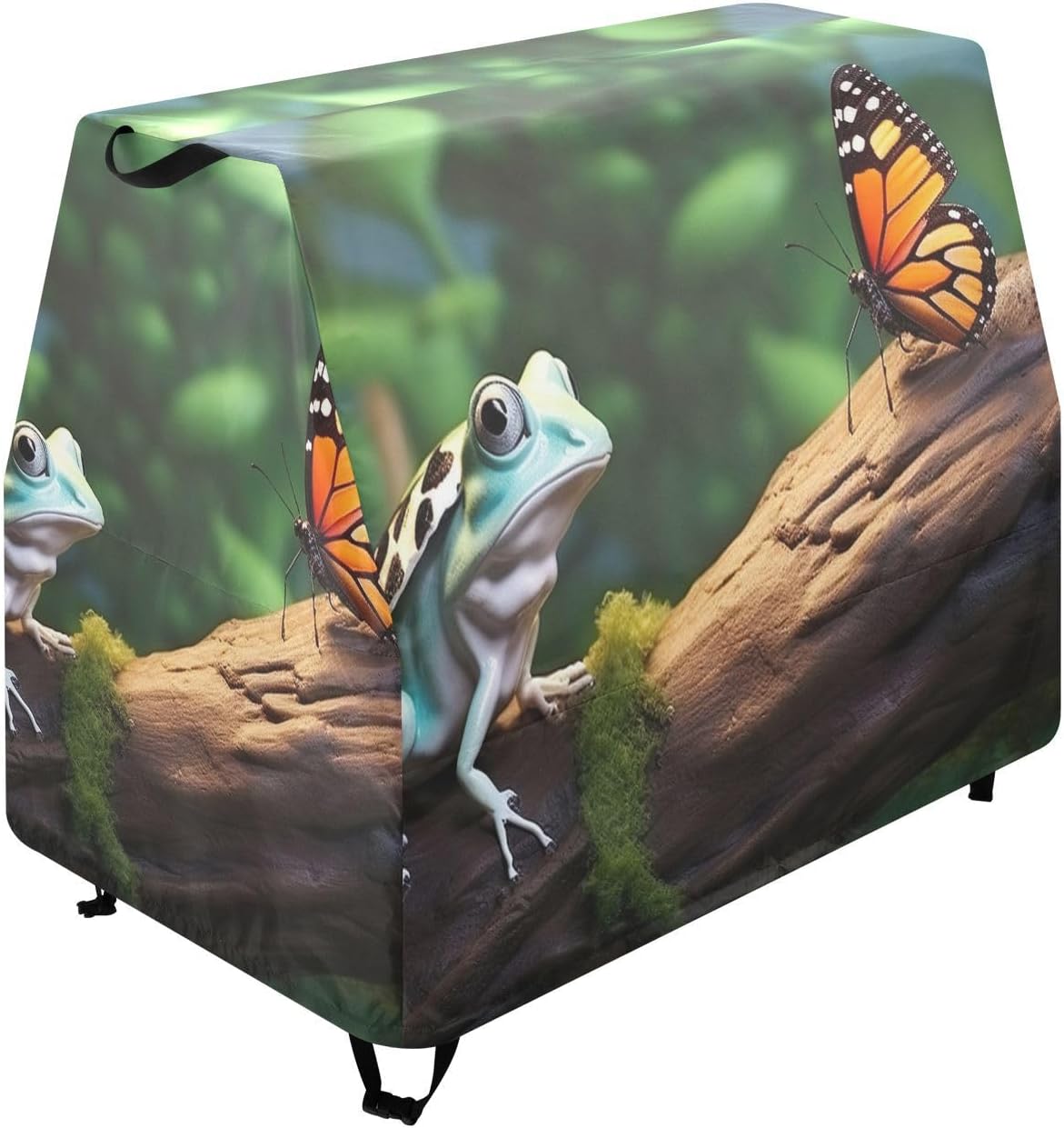Frog and Butterfly Kids Water Table Cover Fit Step2 Rain Showers Splash Pond Water Table, Waterproof Dust Proof Anti-UV Outdoor Toys Cover-Cover only