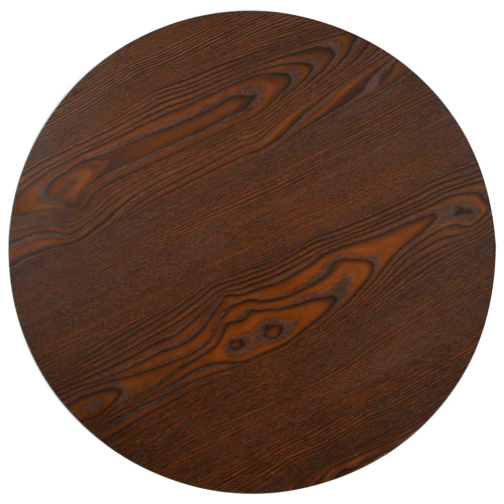 Benkeg Mesa de Bistró Mesas de Bar MDF y Acero Marrón Oscuro y Negro 50 x 75 cm para Tu Hogar, Restaurante, Cafetería o Bar