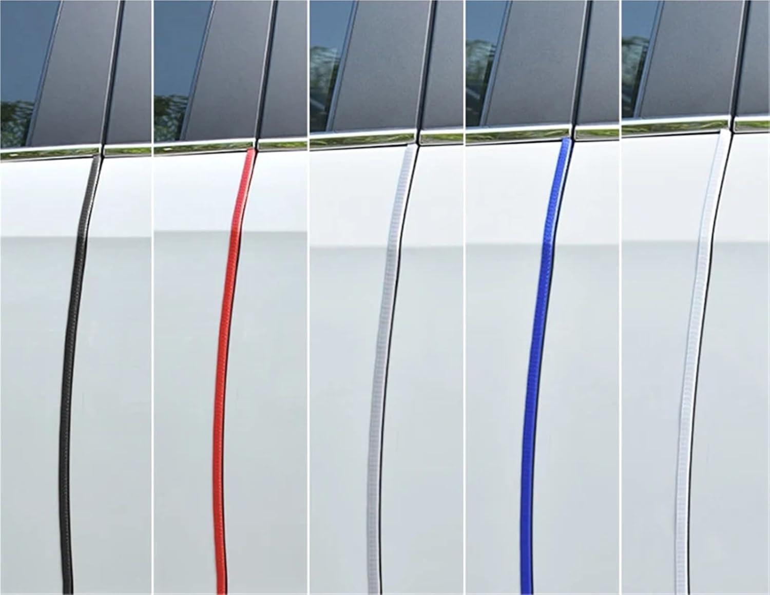 200CM Car Door Edge Scratch Protector Strip Guard Trim Auto Door Anti Collision Strip with Steel Car-Styling Car Decoration(WG16-2 Meter Black)