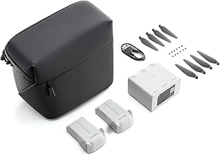 DJI Mini 3 Pro Fly More Kit, Includes Two Intelligent Flight Batteries, a Two-Way Charging Hub, Data Cable, Shoulder Bag, Spare propellers, and Screws Black