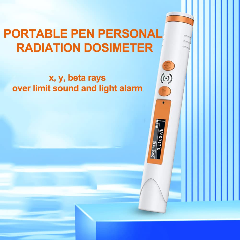 Detector de radiación de Contador Geiger Personal, dosímetro de radiación con Alarma Audible y Visible, Monitor de radiación Beta Gamma de Rayos X portátil (0,05 uSv ~ 50 MSV) Recargable