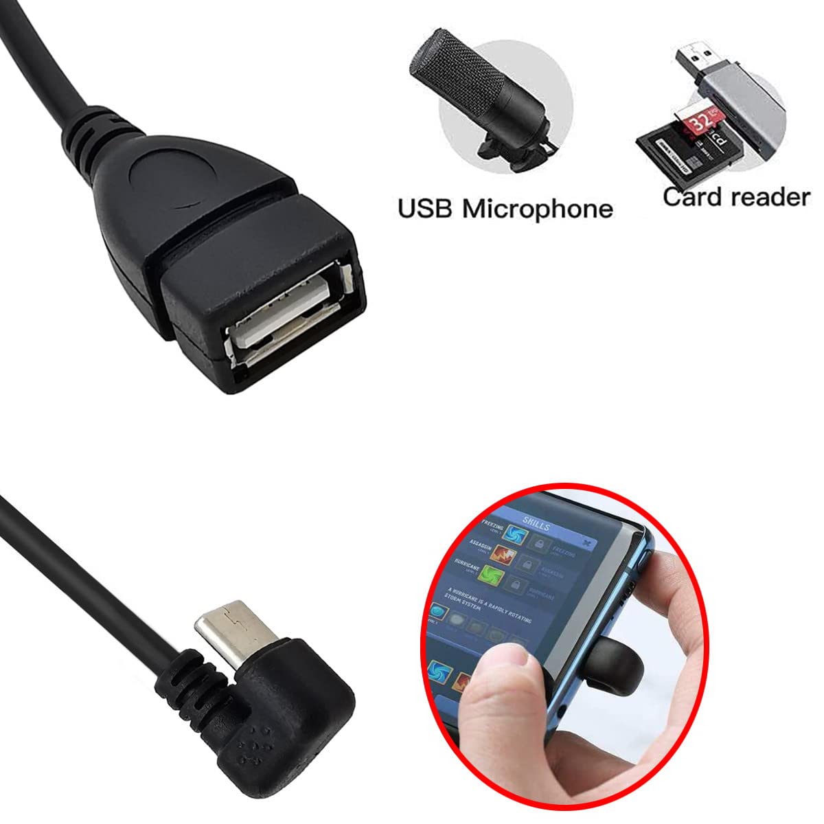 Amazon.co.jp: USB メス to Type Cオス ケーブル30CM【2本入り