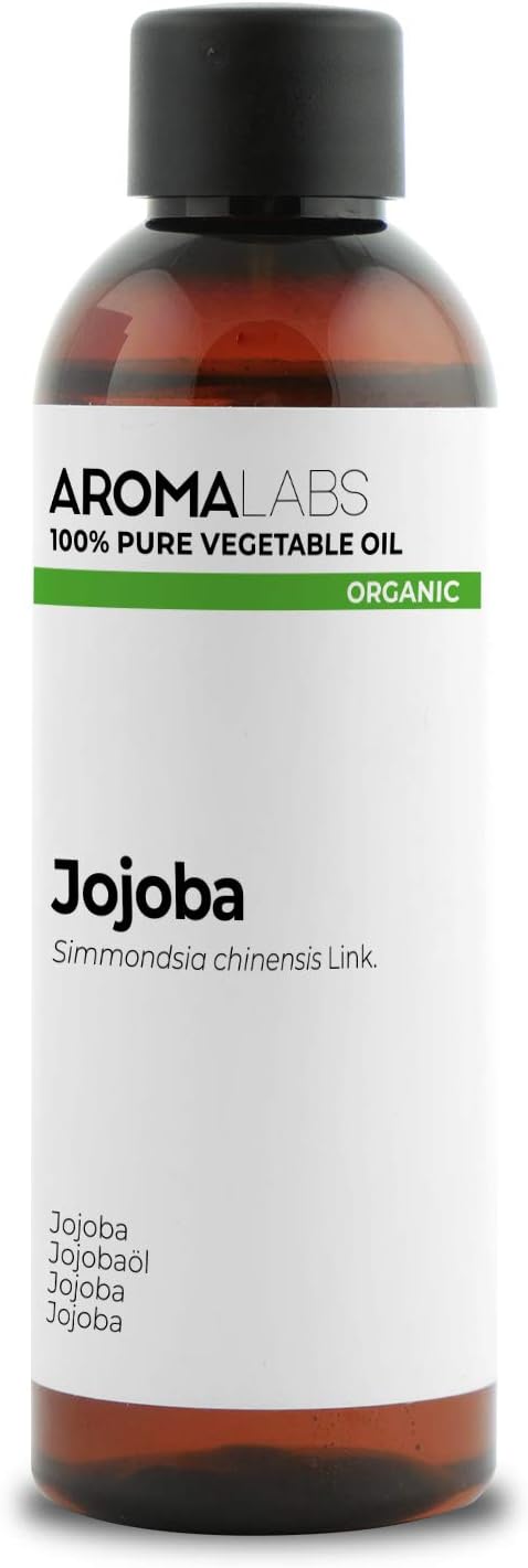 ORGANIC - JOJOBA Oil - 100mL - 100% Pure, Natural, Cold Pressed and Cosmos Certified - AROMA LABS (French Brand)