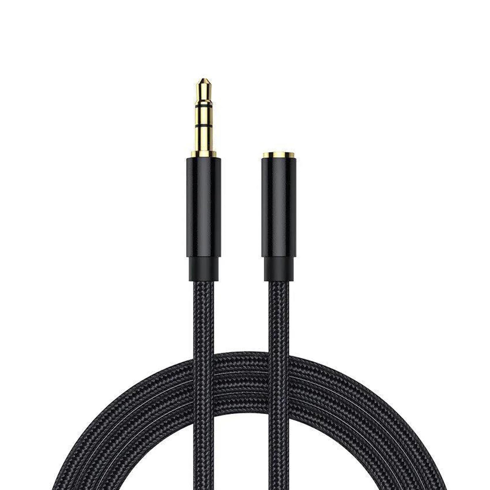3.5mm オーディオ延長ケーブル 3極/イヤホン AUX 延長ケーブル ヘッド…