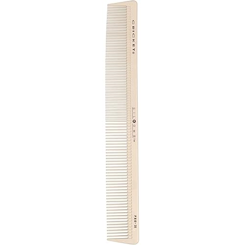 Cricket Silkomb Pro-35 Extra Long Hair Cutting Comb - Silicone-Injected, Seamless Teeth with Dual Tooth Pattern for Precision Cutting, Styling, Ideal for All Hair Types