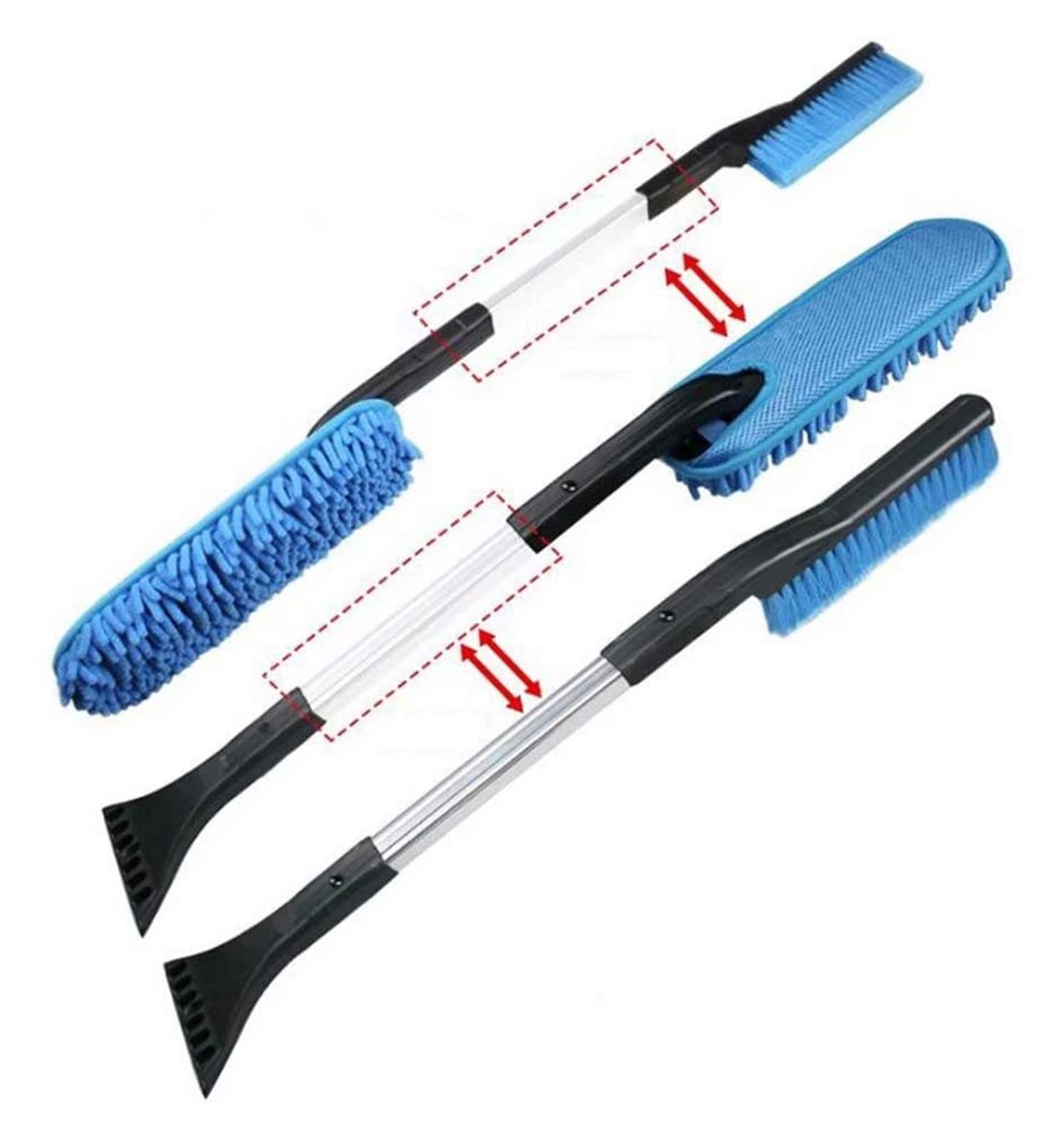XMING Raspador de Hielo for automóviles, Cepillo de Nieve 3in1 con Confort Antideslizante, apretón Suave, removedor de Nieve, removedor de Nieve y Herramienta DE-ICER