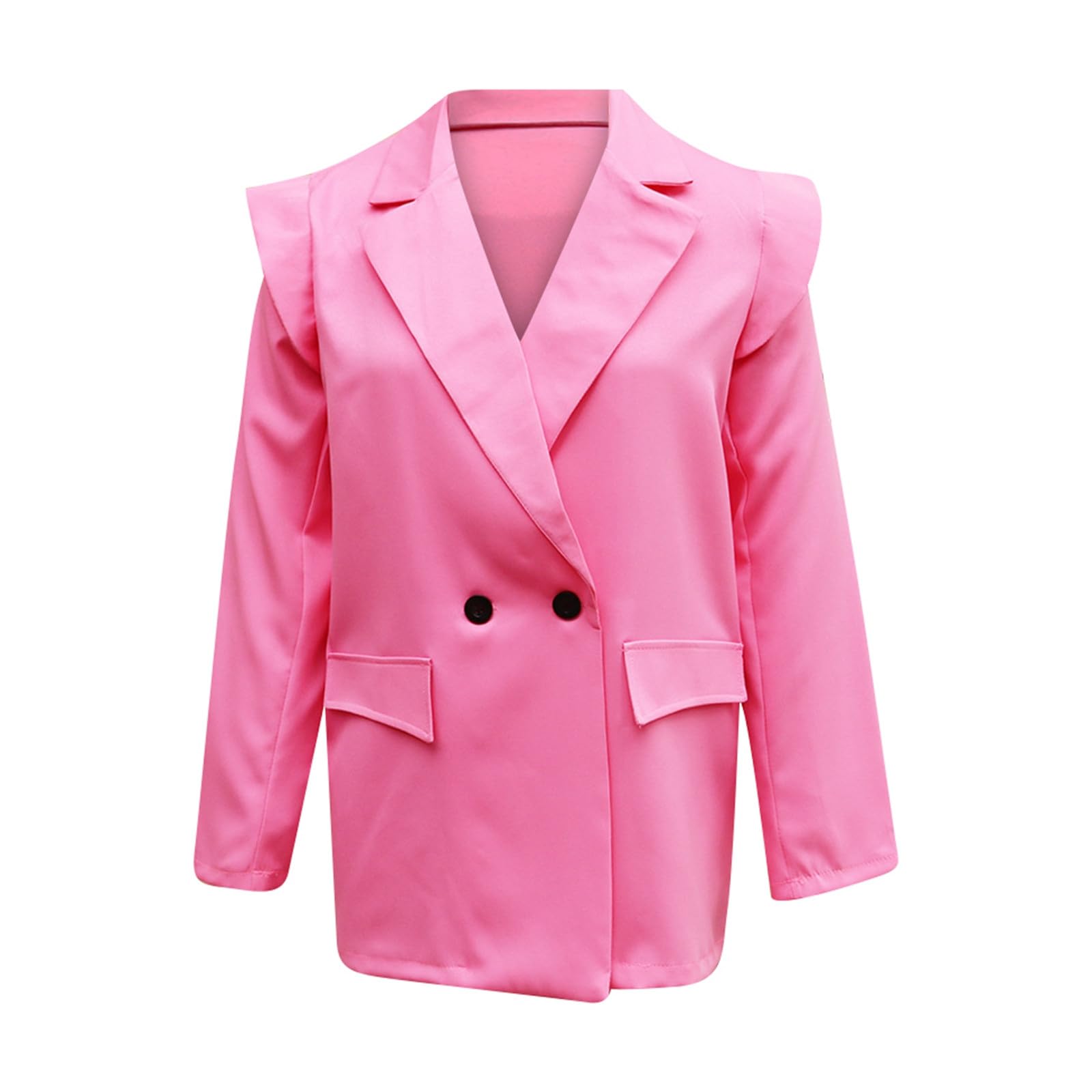 Generisch Blazer élégant pour femme - À manches longues - Ample - Couleur unie - Pour le travail au bureau