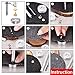 240 Set Leather Rivets Double Cap Rivet Tubular Metal Studs 2 Sizes with Punch Pliers and 3 Pieces Setting Tool Kit for Leather Craft Repairs Decoration, 4 Colors