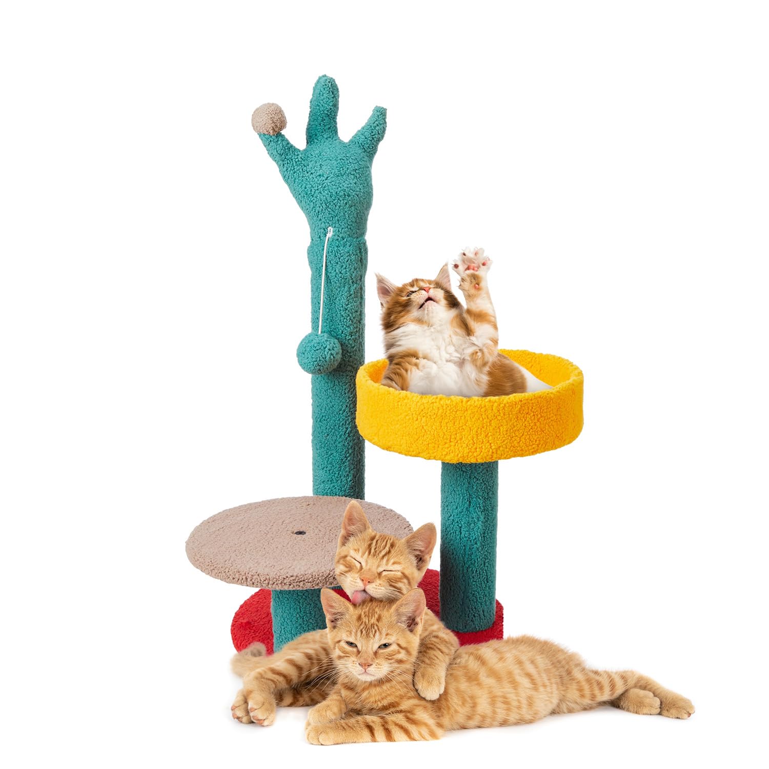 Amazon Basics Multi-Color Cactus Plant Cat Tree with Platform & Scratching Posts | Unique Design for Stylish Play | Cozy Living Spaces | Durable Construction | Interactive Play Zones (B0D1YKLFNP) Amazon Price History, Amazon Price Tracker