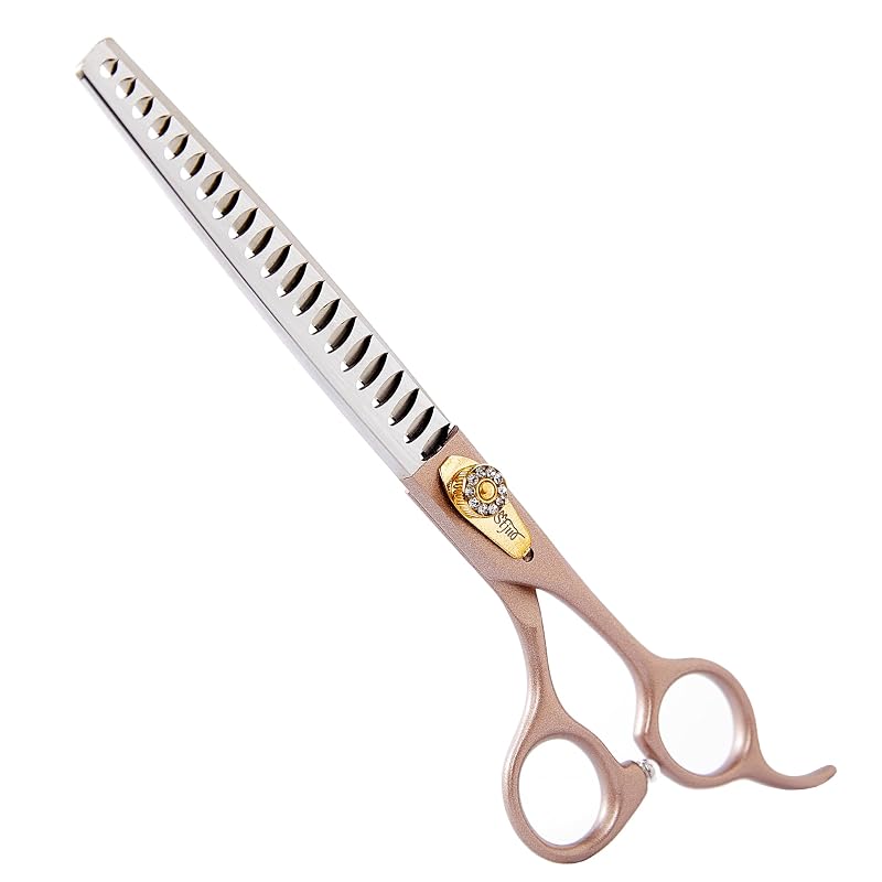 Tesoura Chunker para Tosa de Cães e Gatos em Aço Inoxidável Japonês 440C Stjuo, 19,05 cm