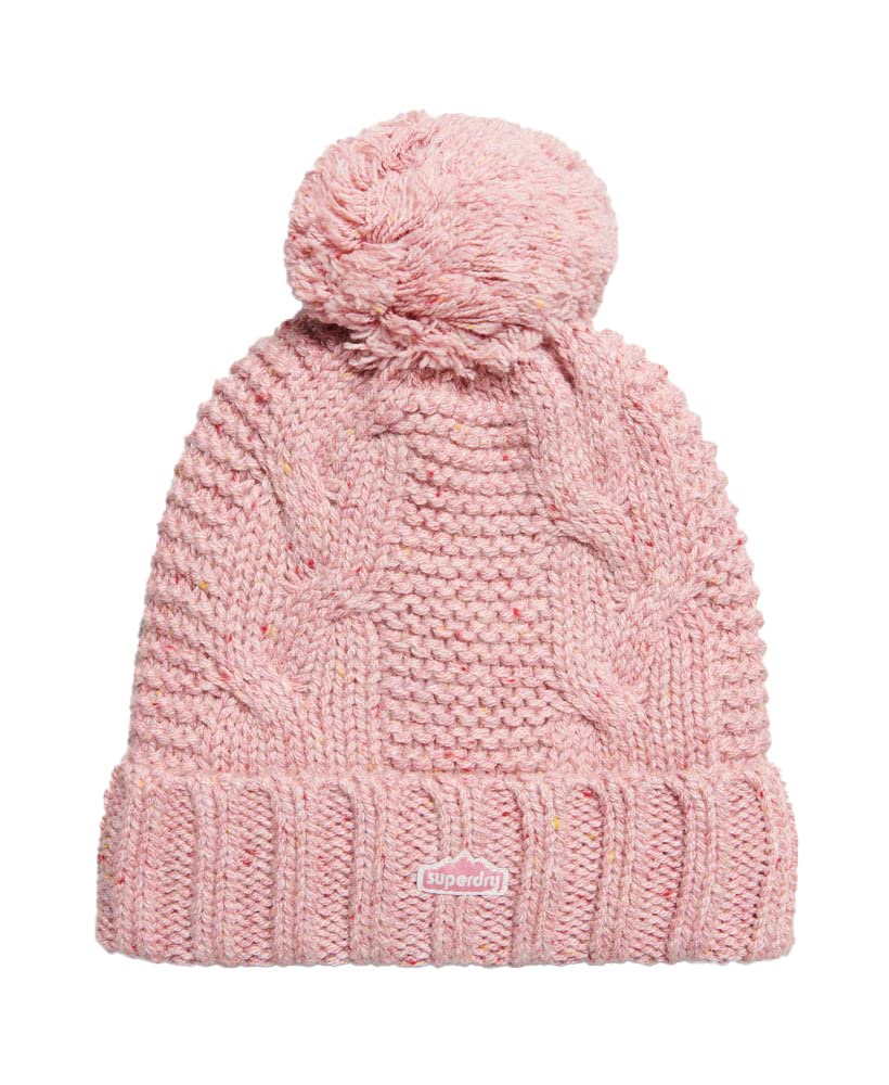 Superdry Women's Tweed Rosa Vintage Cable Beanie Beret,