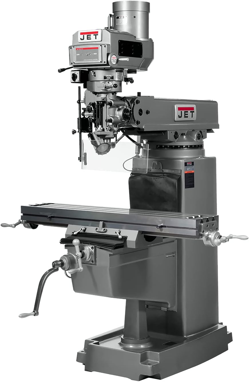 JET Variable-Speed Milling Machine, Newall NMS800 DRO (Quill), X-Axis Powerfeed, 3 HP, 230/460V 3Ph (JTM-1050VS2)