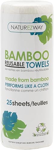 Toallas perforadas de Bambú, 25 paños, de NatureZway