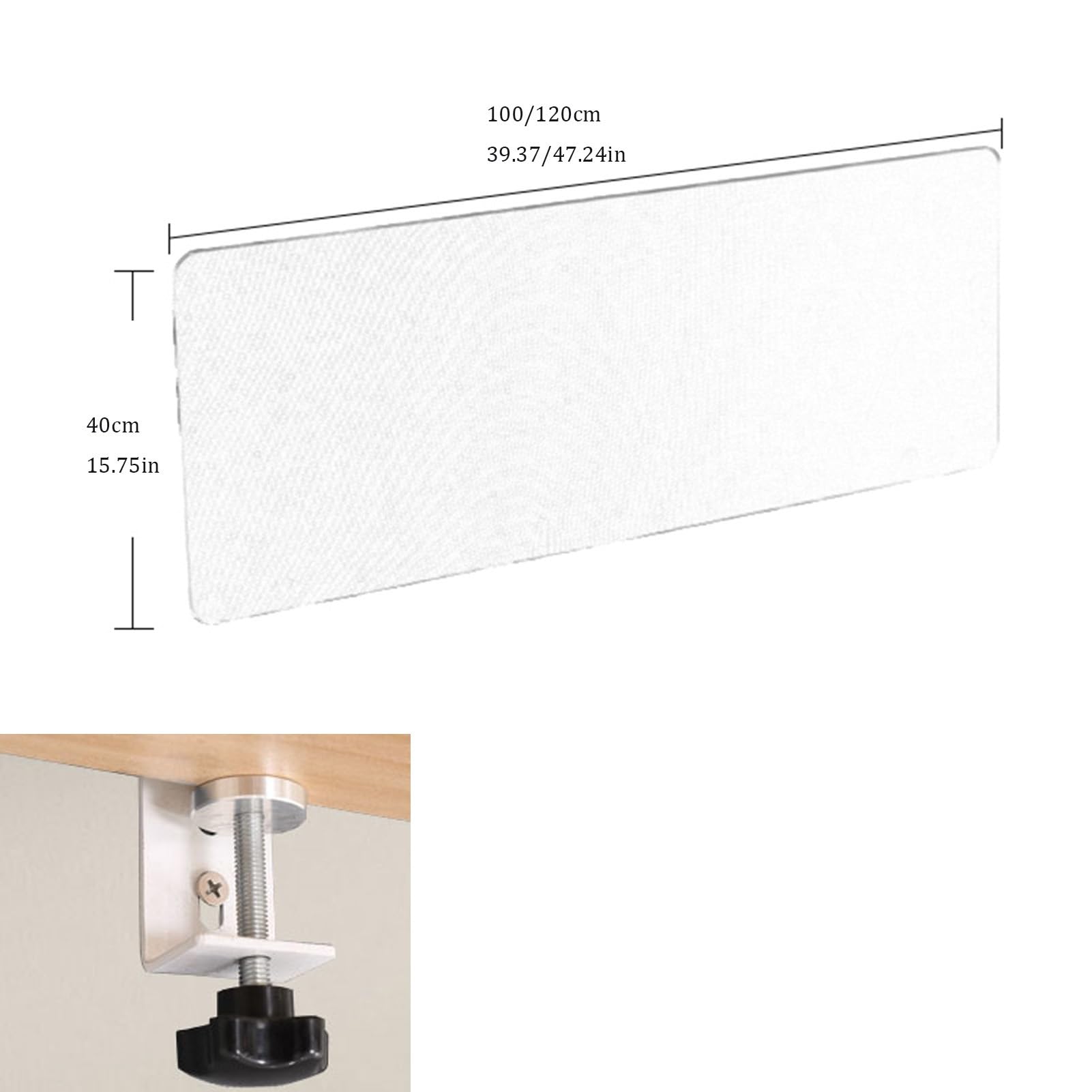 Set di Pannelli fonoassorbenti Verdi da posizionare sotto la scrivania per Reception, Studenti, uffici, cubicoli e postazioni di Lavoro. Dimensioni: 120x40 cm. Confezione da 3 Pezzi.