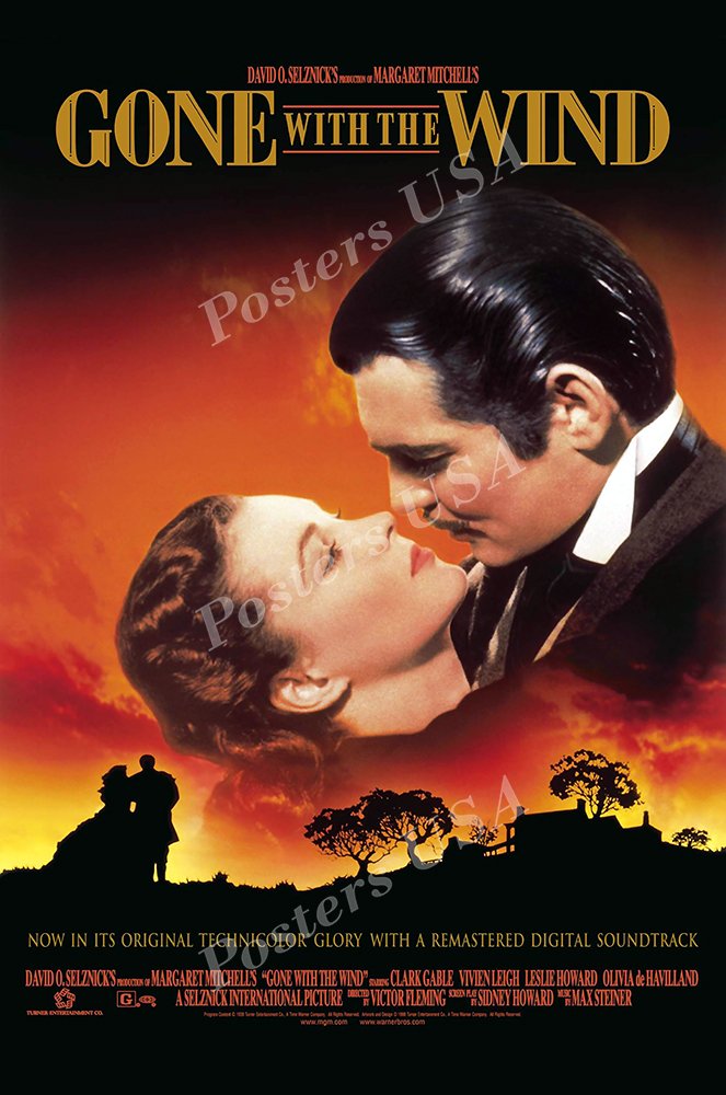 Amazon.com: Gone with the Wind Movie Poster GLOSSY FINISH Made In
