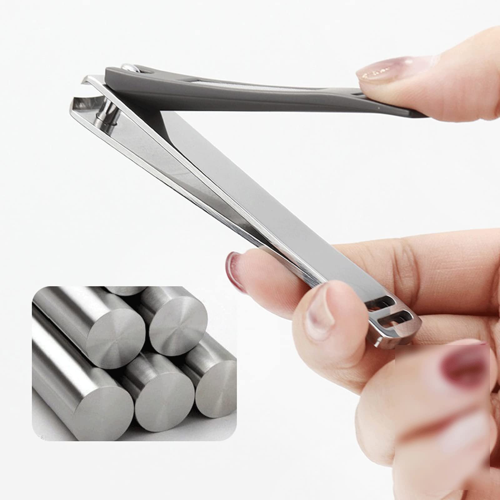 Nagelknipser, große Nagelknipser aus Edelstahl, Nagelkunstwerkzeuge, Nagelschere, Nagelschere aus Zinklegierung(Black)