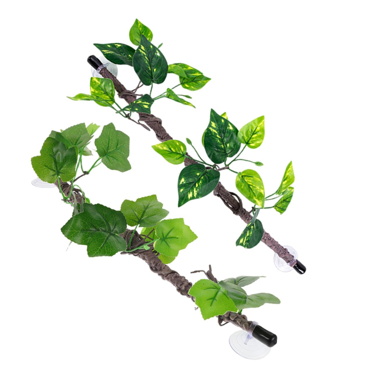 Vid simulada flexible para reptiles y 2 enredaderas artificiales con ventosa BESPORTBLE