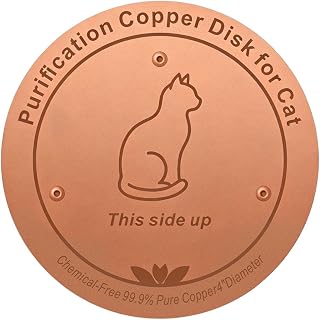 Generico Disco de cobre para baño – Placa de purificación para cuenco de agua del perro, disco purificante baño – para uso interior, exterior, casa, jardín, patio, apartamento, patio y espacios