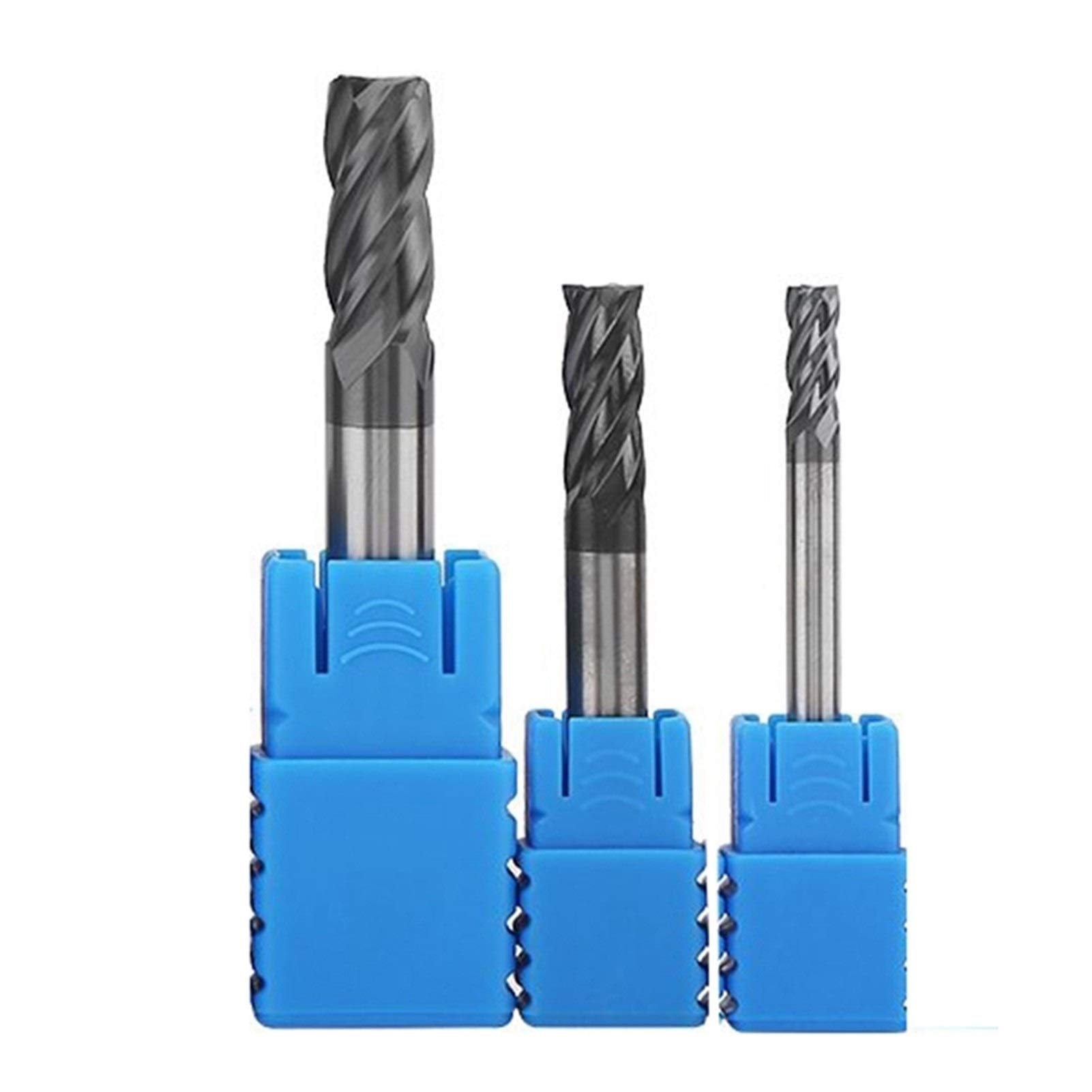 Punte per trapano manuale a torsione, 3 pezzi da 4 6 8 mm in carburo cementato a 4 taglienti per fresatura a spirale