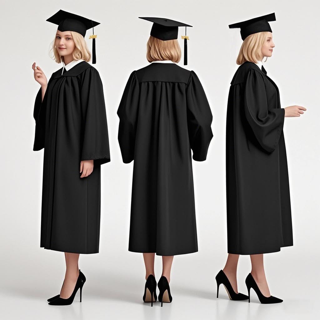 GradPlaza Matte Graduation Cap and Gown 2026 and Braided Garland