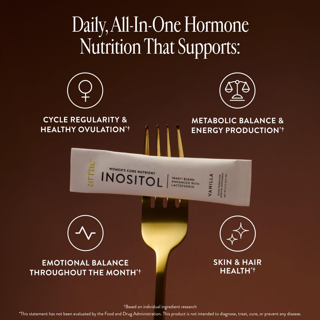 Arrae 40:1 Myo & D-Chiro Inositol Supplement for Women, Vanilla, 30 Count — Amazon image 2