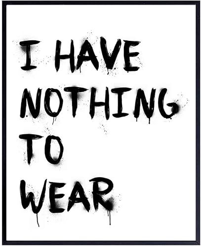 Fashion Art Print Typography - Funny Typography Wall Art Poster - Chic Modern Home Decor for Bedroom, Bathroom - Great Gift for Women, Fashionistas,