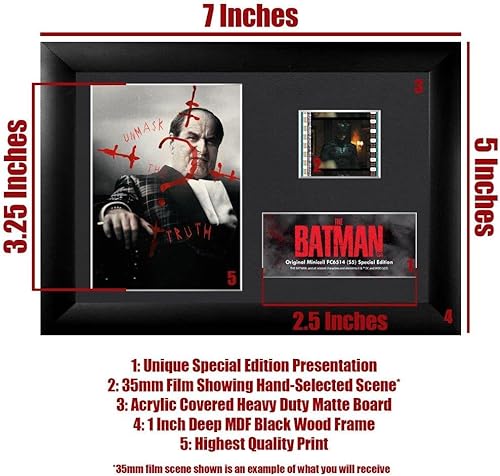 Miniatura 10 de Trend Setters DC Comics - The Batman - Riddler Unmasked - Presentación de escritorio MiniCell de 7 x 5 pulgadas - Con clip de película de 1.378 in