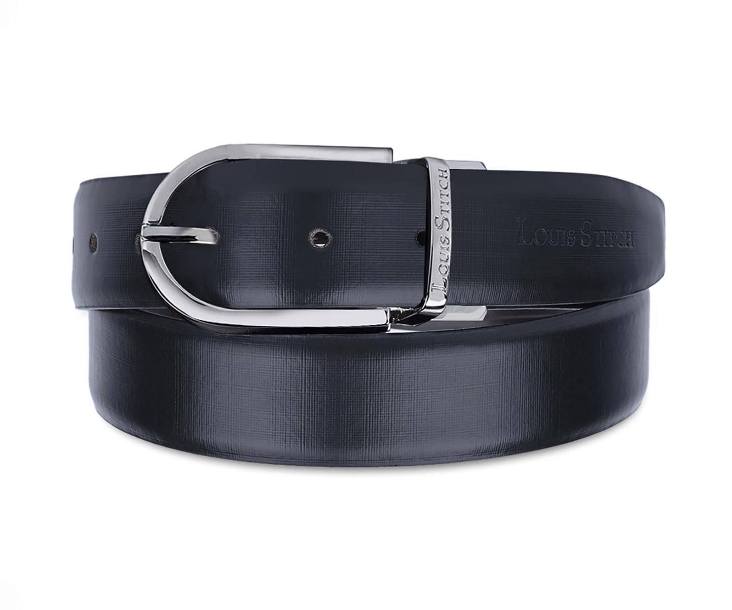 louis stitch Men's Reversible Italian Leather Belt for Men 1.25 inch (35mm) Waist Strap Black Brown Belt (BERPTL)-picture-10