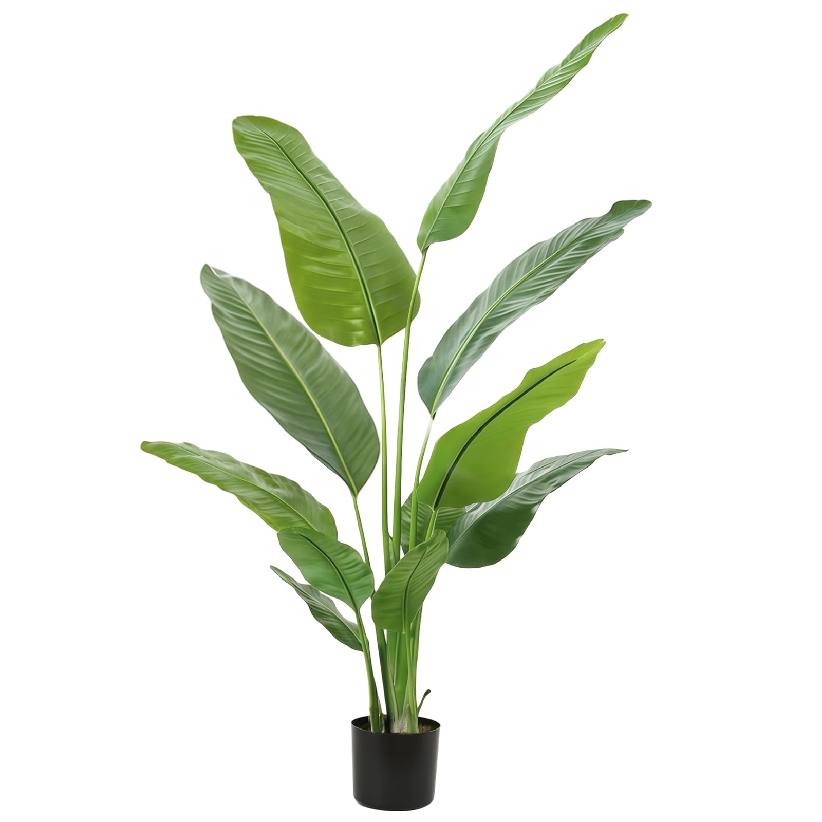 Photo 1 of Wheelive 6FT Artificial Bird of Paradise Plant, Faux Artificial Trees, Tall Fake Realistic Tree, 11 Trunks Silk Leaf Plant with Plastic Pot for Home Office Decor Indoor Outdoor Modern Decoration