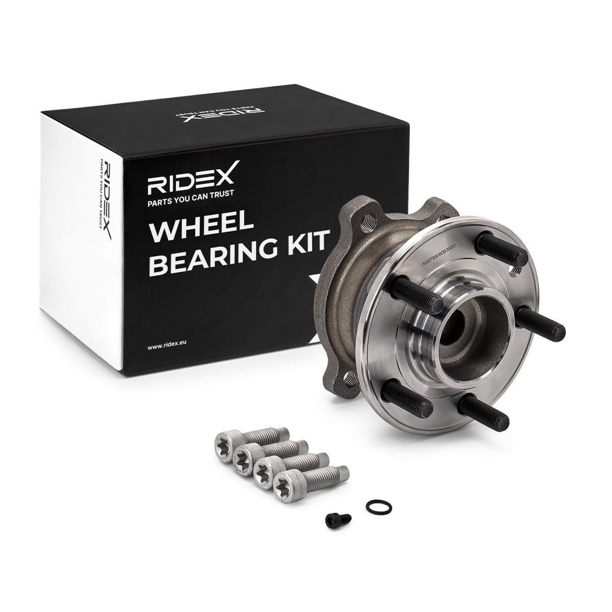RIDEX 654W0404 Juego de cojinete de rueda Trasero ambos lados con sensor ABS incorporado con tornillos Compatible con FORD MONDEO IV Turnier BA7