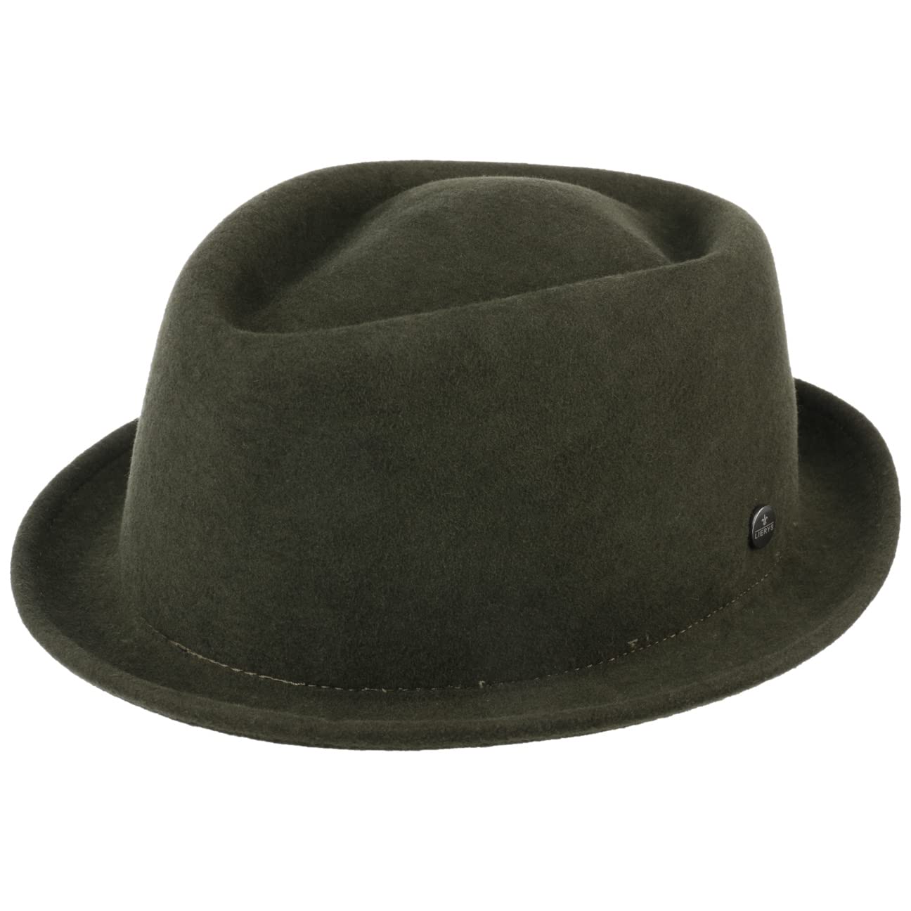 Lierys Blank Pork Pie Hat Felt Water-Repellent Crushable Wool Felt Summer Winter Ladies Men Dark Green